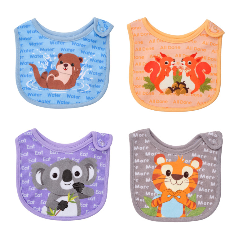 Baby Sign Bibs product photography