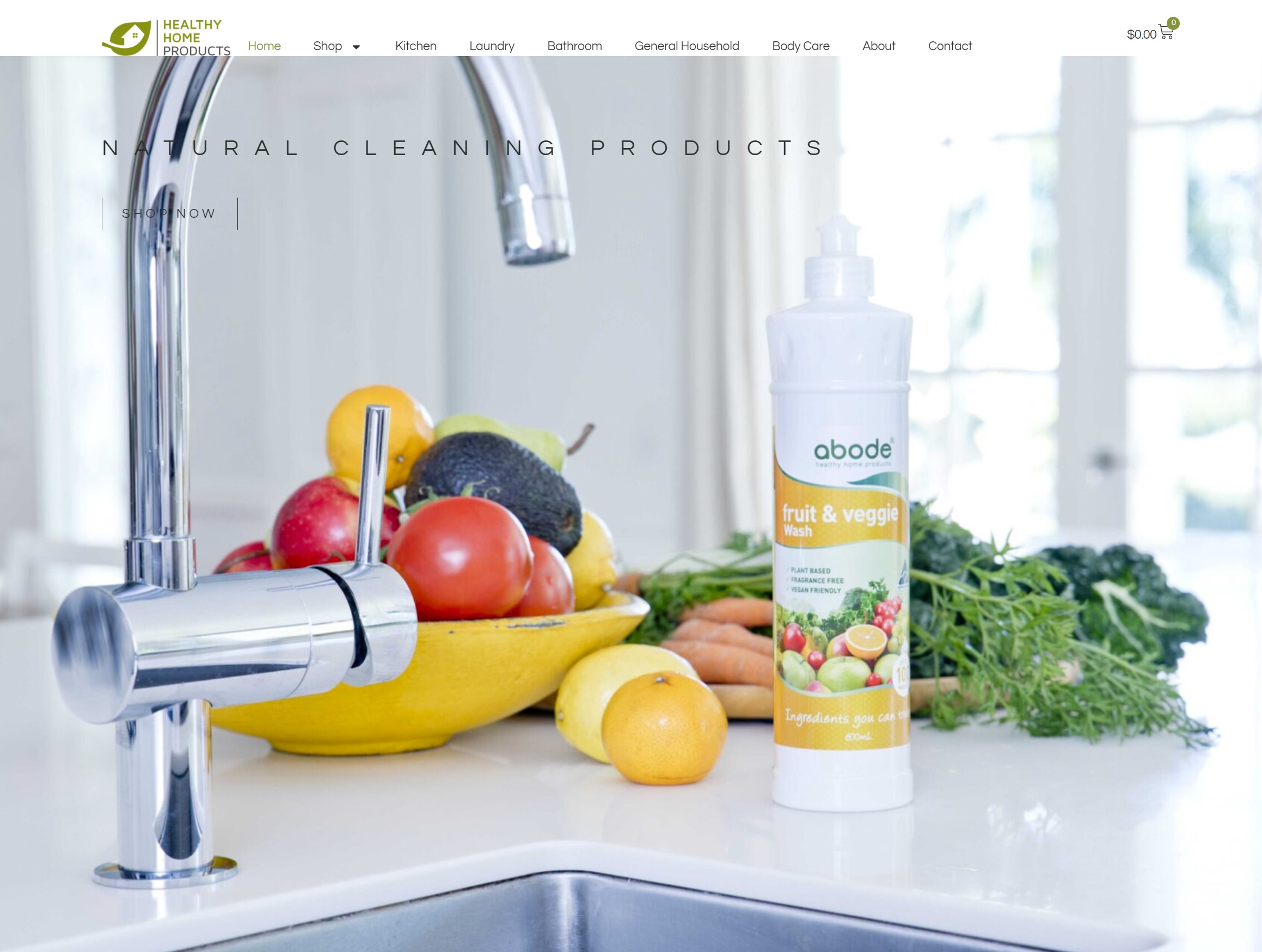 Healthy Home Products Home page