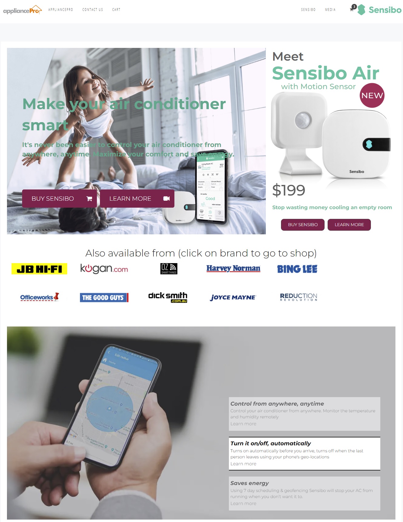 Sensibo Page