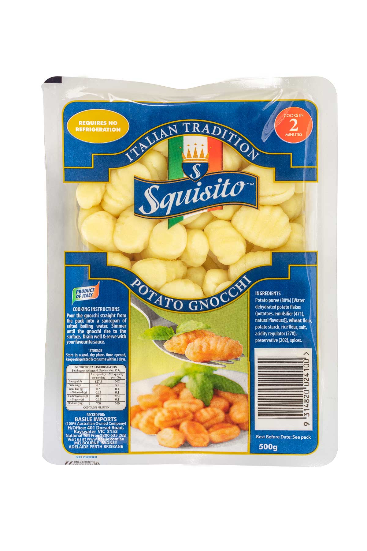 Potato Gnocchi - Product Photography sample